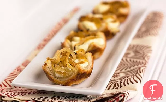 Cheesy Karamellisierte Zwiebel Gebäck Bites