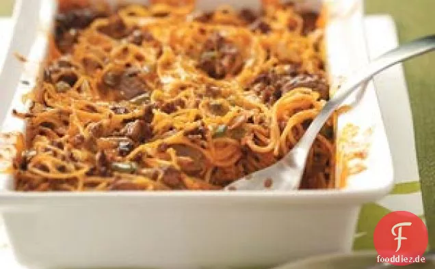 Spaghetti-Rindfleisch-Auflauf