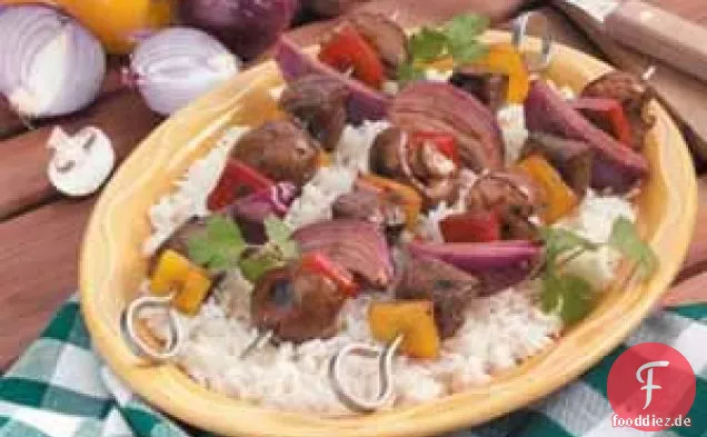 Lendenstück-Gemüse-Kabobs