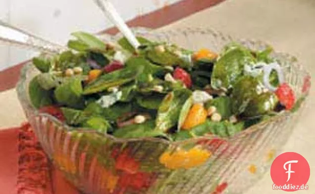 Blauschimmelkäse-Spinat-Salat