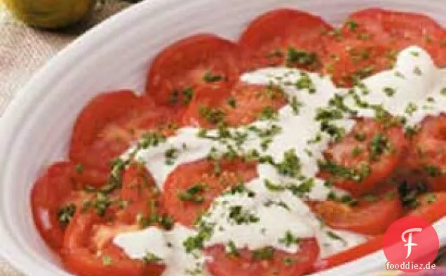 Tomaten mit Meerrettichsauce