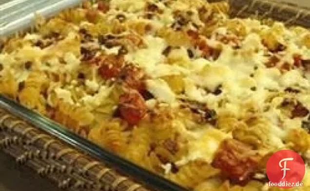 Kalamata-Oliven-, Tomaten- und Käseschmelze