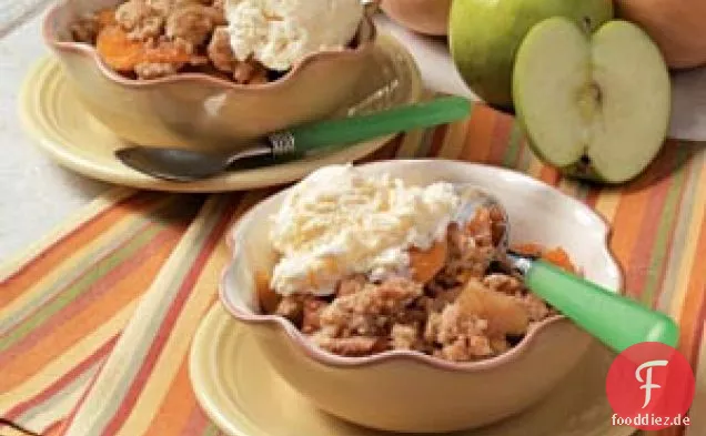Apfel- und Kürbis-Crisp