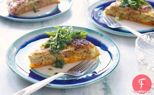 Teufelsschinken-Frittata mit Jalapeno und Frühlingszwiebel-Relish