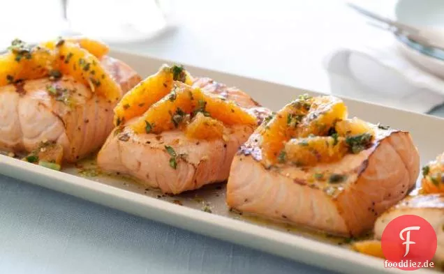 Gegrillter Lachs mit Citrus Salsa Verde