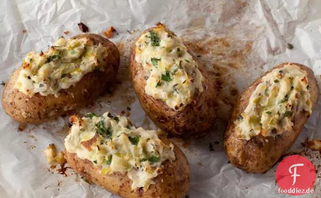 Doppelt gebackene Kartoffeln