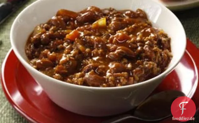 Herzhaftes Chili mit Rindfleisch und Bohnen