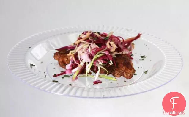 Mahi Churro mit Jalapeno Slaw und Zimt Aioli