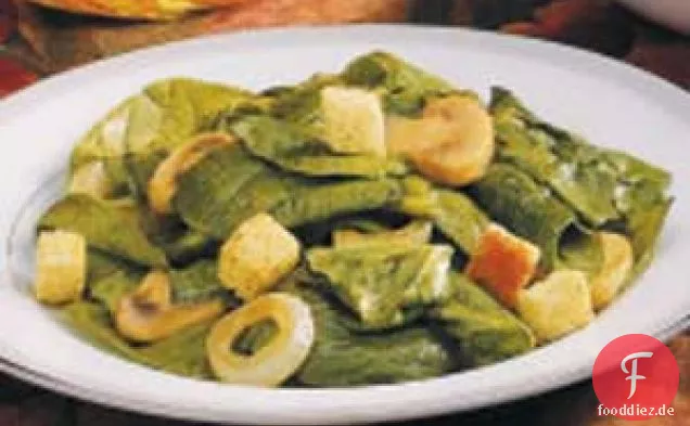 Warmer Spinat-Pilz-Salat