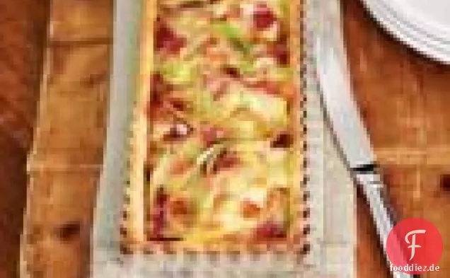 Kartoffel, grüne Zwiebel & Speck Torte