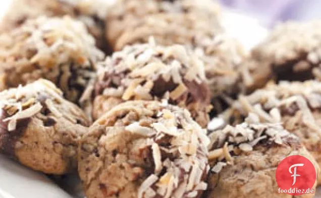 In Schokolade getauchte Kokosnuss-Schneebälle