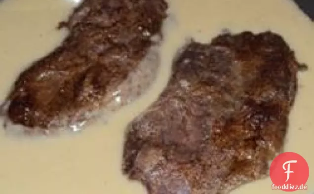 Kreolisches, in der Pfanne gebratenes Flat Iron Steak