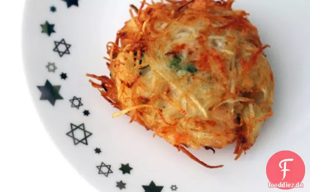 Geräucherter Lachs & Grüne Zwiebel Latkes