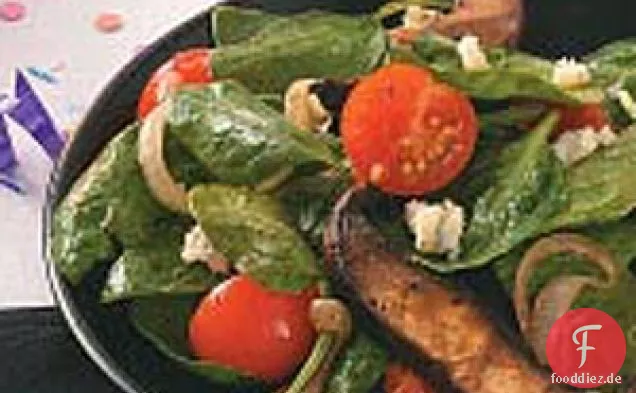 Portobello-Spinat-Salat