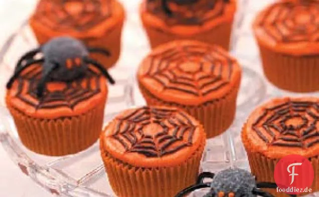 Gruselige Spinnen-Cupcakes