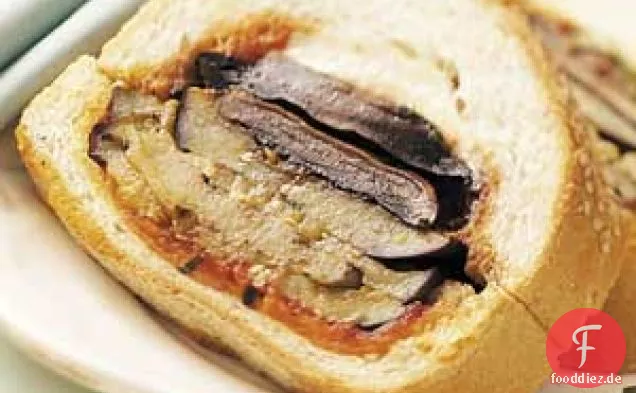 Auberginen-Portobello-Sandwich-Laib