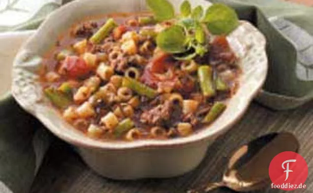 Herzhafte Hamburger-Gemüsesuppe