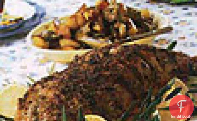Geschmorte Baby-Artischocken und Schalotten