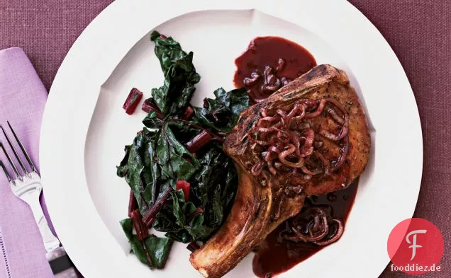Schweinekoteletts mit Schalotten