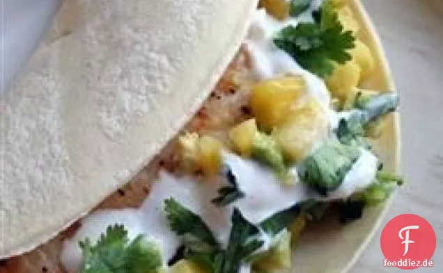 Weiche Mahi Mahi Tacos mit Ingwer-Limetten-Dressing