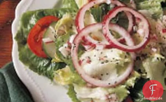 Grüner Salat mit Mohn-Dressing