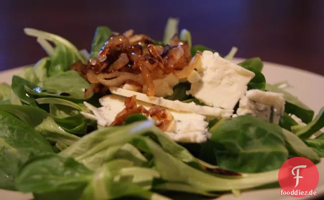 Gebratene Schalotten & Blauschimmelkäse-Salat