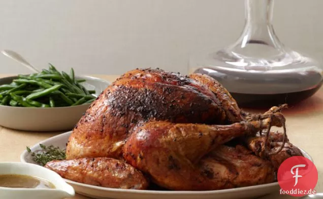 Truthahnbraten mit Schalottenbutter und Thymiansoße