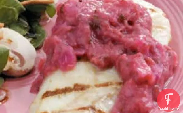 Kabeljau mit Rhabarbersauce