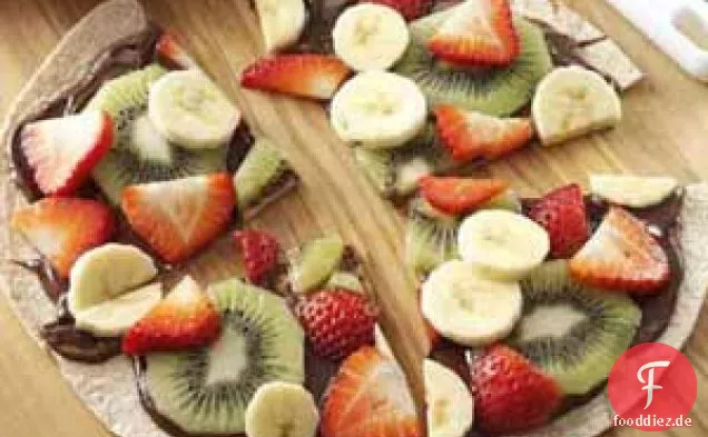 Schokoladen-Haselnuss-Fruchtpizza