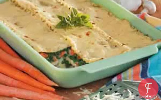 Spinat-Gemüse-Lasagne