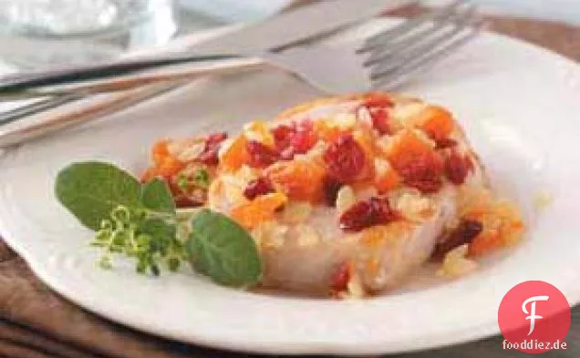 Cranberry-Aprikosen-Schweinekoteletts