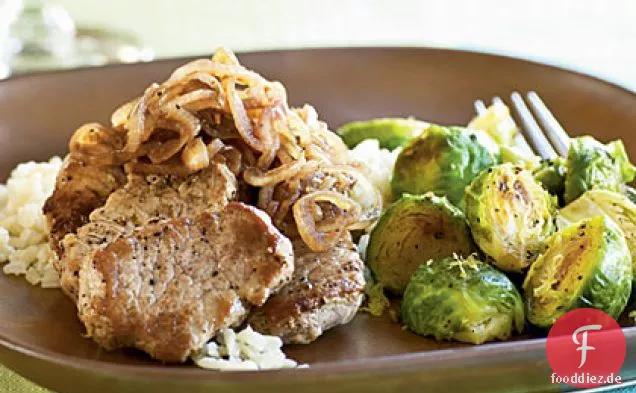 Balsamico-Schweinefleisch mit Schalotten