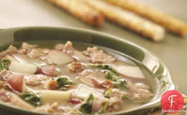 Spinat-Wurst-Suppe
