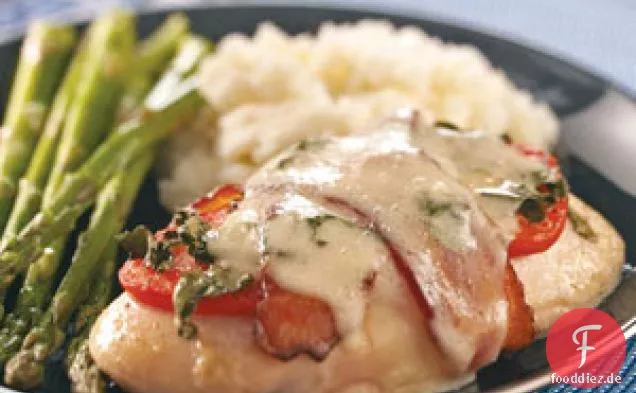 Caprese-Hähnchen mit Speck