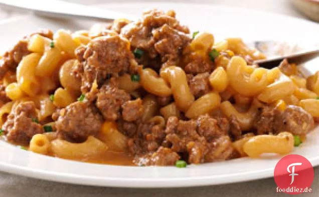 Cheeseburger-Makkaroni-Pfanne