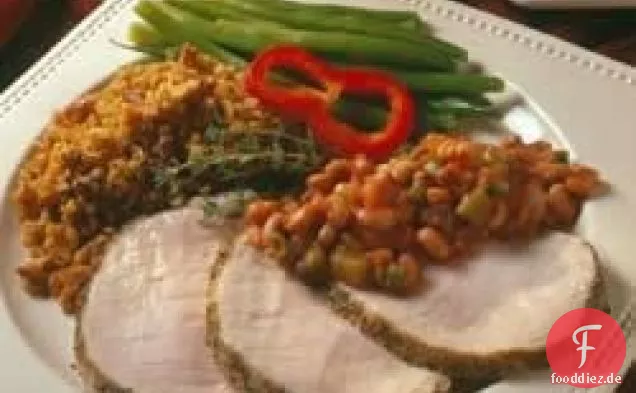 Knochenloser Schweinelendenbraten mit Kräuter-Pfeffer-Gewürzmischung