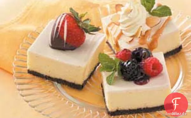 Belegte Käsekuchenquadrate