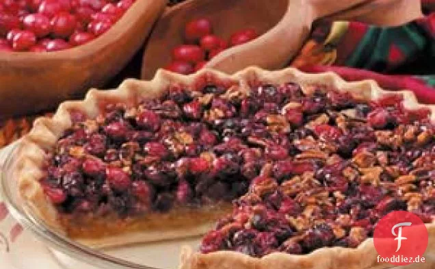 Preiselbeer-Pekannuss-Kuchen