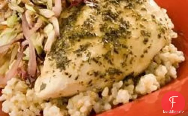 Hähnchen in Kräuterpfanne mit Senf