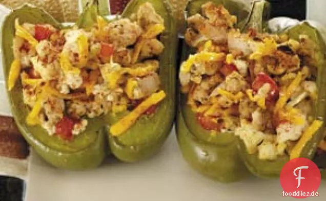Mit Truthahn gefüllte Paprika