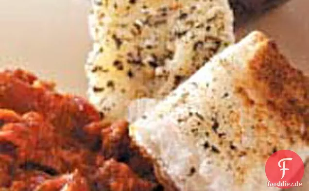 Basilikum-Knoblauch-Käsebrot