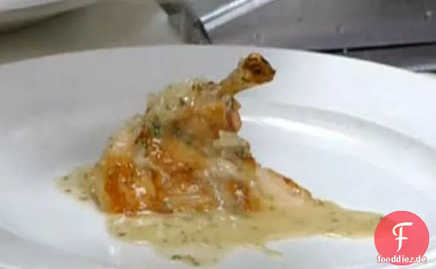 Gebratenes Hähnchen, Petersilien-Pfannenjus