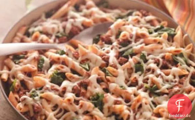 Herzhafte Penne mit Rindfleisch