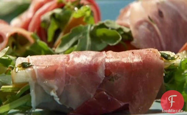 Prosciutto mit Birnen und Rucola