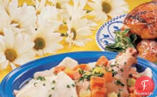 Hähnchen mit Slippery Dumplings