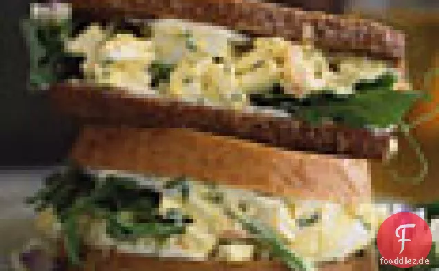 Estragon Schalotten Ei Salat Sandwiches