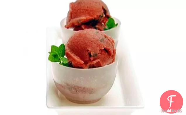 Granatapfel-Minz-Sorbet