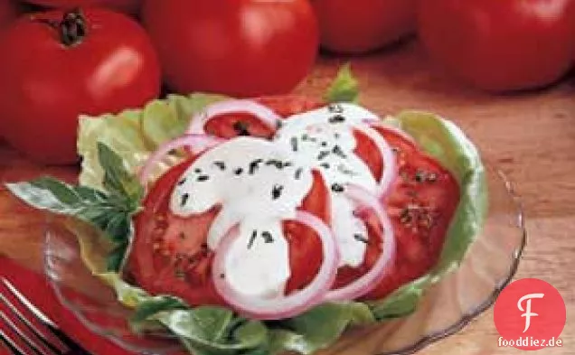 Cremige Tomatenscheiben