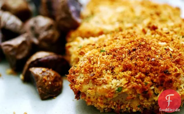Knusprig gebackene Schweinekoteletts