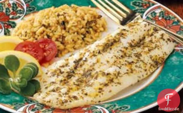 Fischfilets mit Zitrus-Kräuterbutter